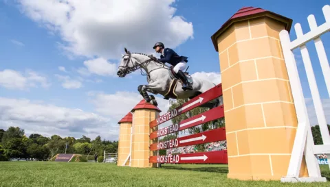 Hickstead, The Longines BHS King George V Gold Cup, The All England Jumping Course, 28 July 2019 (credit, copyright Nigel Goddard) (banner)