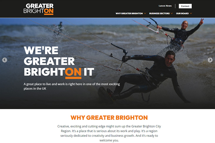 New look Greater Brighton website - July 2022